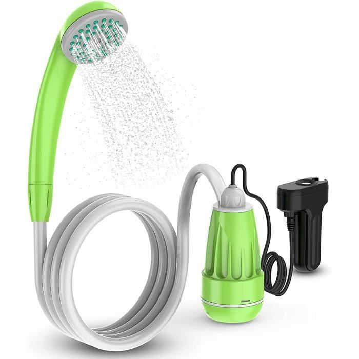 Douche De Camping Portable 6000 MAh - Pompe à Eau Rechargeable Avec écran Température/puissance, 2 Débits, Pour Randonnée, Plage, Nettoyage Voiture