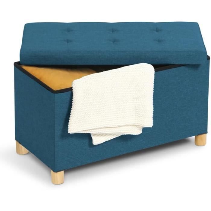Banc Coffre De Rangement 100 Cm Gris Clair - IDMarket, Capitonné Et Design