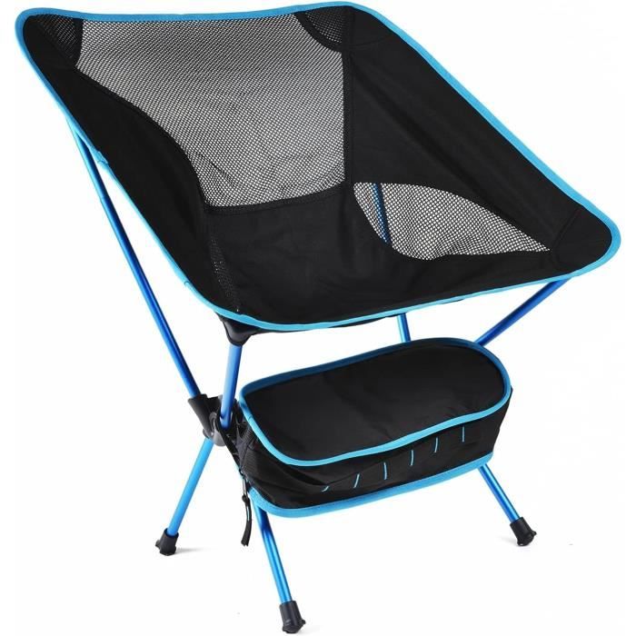 Chaise Pliante VILLEY Pour Camping, Plage, Jardin - Beige - Pliable Et Portable Avec Sac