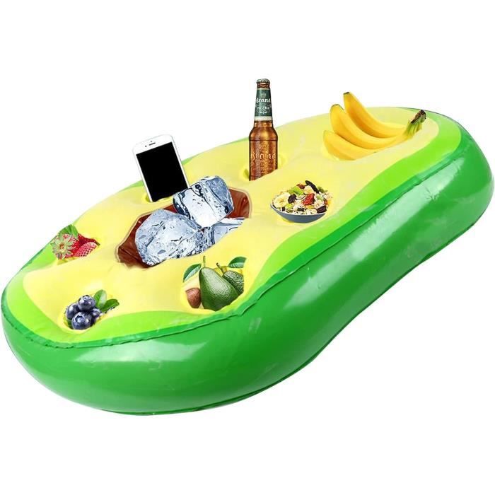 Porte-gobelet Gonflable Pour Piscine – Plateau Apéro Flottant Avec Support Canettes – Accessoire Fête D’été – PVC Durable – (Couleur Aléatoire)