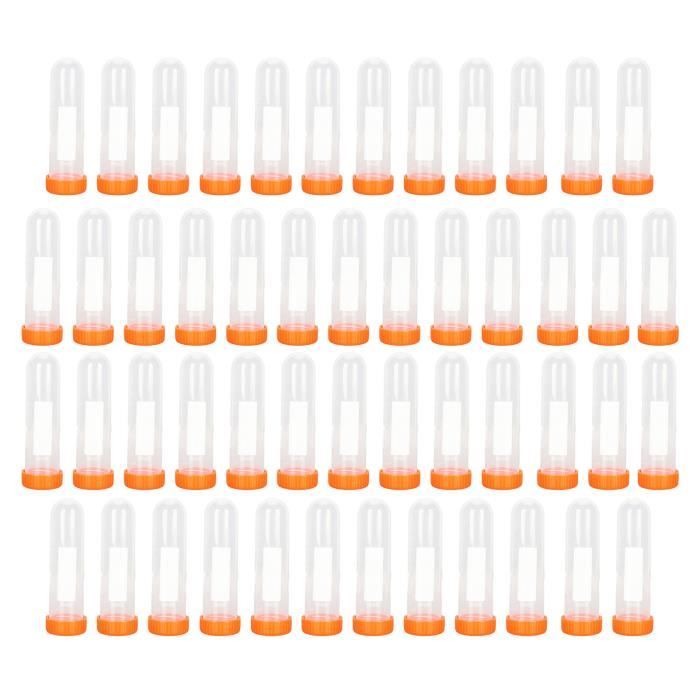 Lot De 50 Tubes à Centrifuger 1.5ml Avec Bouchon à Vis - HENGBIRD - Transparents Pour Labo, Congélation Cellulaire