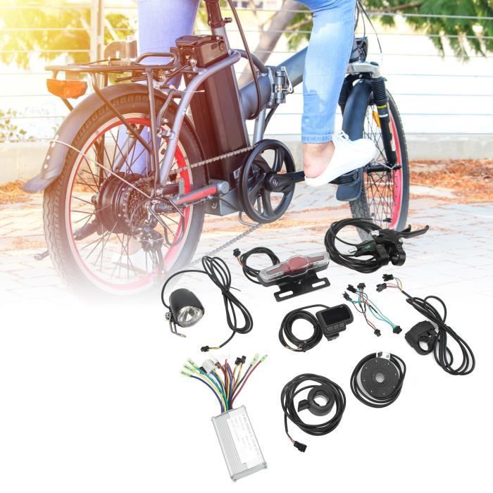 VGEBY Kit de Conversion Vélo Electrique Moteur 17A Contrôleur et Compteur EN06 pour Moteur 250W à 350W 36V 48V