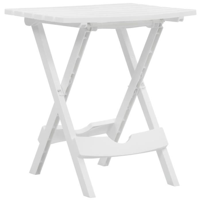 "Top" Table d'extérieur JILI - Table pliable de jardin 45,5x38,5x50 cm Blanc,1,75 Kg