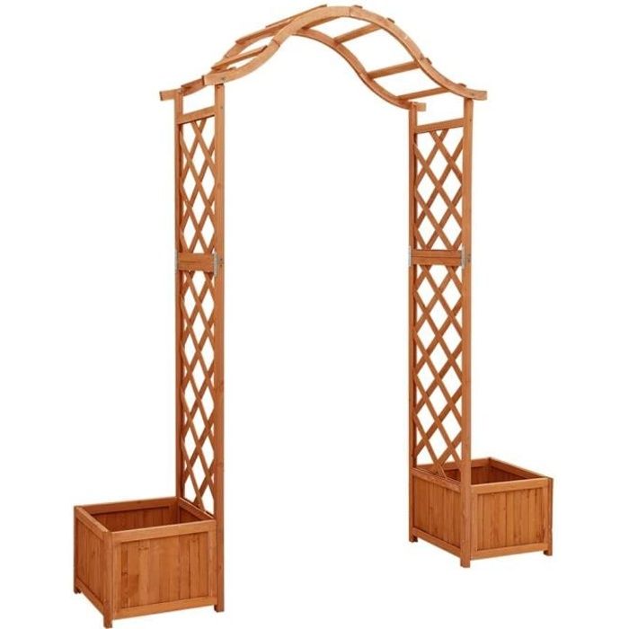 vidaXL Pergola de jardin avec jardinière Bois pin massif