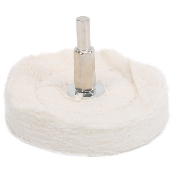 VINGVO Roue de polissage de tissu blanc Roue de polissage en tissu blanc  Outils de meulage de surface de miroir en coton de type
