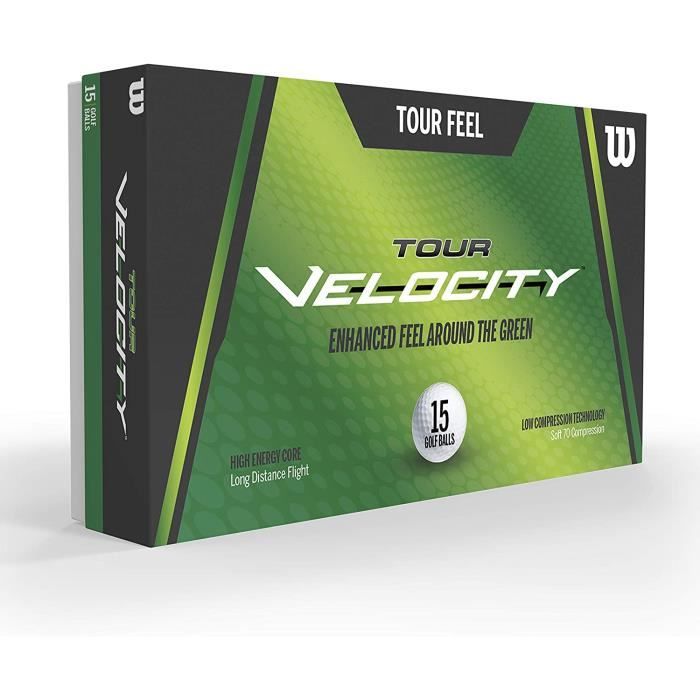 WILSON Tour Velocity Feel 15Ball WH Balles Longues Distances Golf