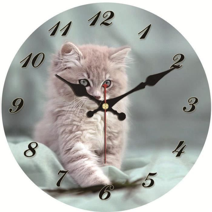 Horloge Murale Vintage Chat Sev Marchal - Pour Pièces Ou Décoration (ne Fonctionne Pas)