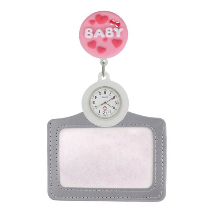 Montre Infirmière Rétractable Avec Clip – Silicone Confortable, Portable Sur Vêtement, Idéale Soignants, étudiants Santé