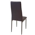 Lot de 4 chaises ALBATROS RIMINI en simili brun, contrôlées par SGS - Design contemporain pour salle à manger-1