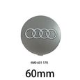 4 x centres de roue Argent 60mm Audi emblème cache moyeu 4M0 601 170-1