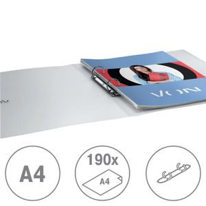 10 Rails à Clips Durable A4 - Transparent, 6mm, Pour 60 Feuilles