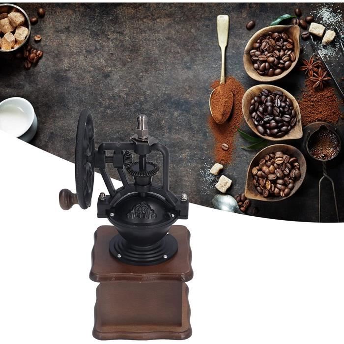 Moulin à café manuel de manivelle de fonte de moulin à café manuel avec les  paramètres de morcellement et le tiroir de prise : : Cuisine et  Maison