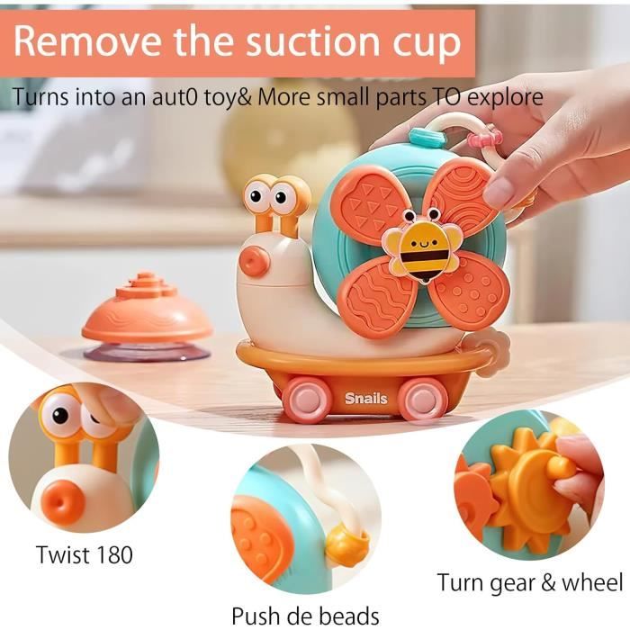 Spinner Bebe Ventouse Jouet Bebe 6 9 12 Mois Jouet Bain B b
