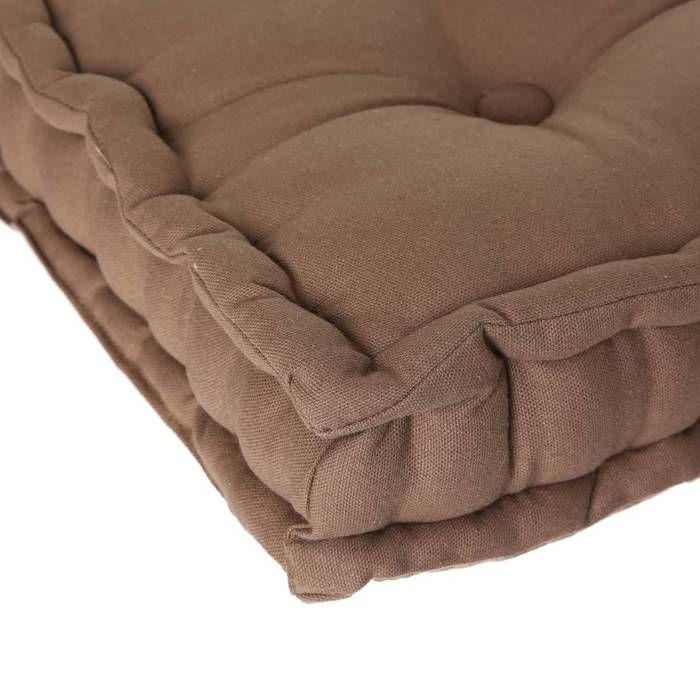 Coussin De Sol Lin Atmosphera 40x40 Cm – 100% Coton & Rembourrage Recyclé – Confort Déco Carré Naturel