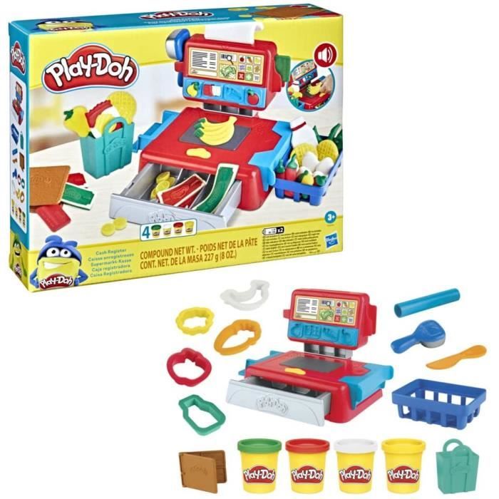 Play-Doh Caisse Enregistreuse – Jouet Supermarché Avec Scanner Sonore – 11 Outils + 4 Pots De Pâte – Dès 3 Ans