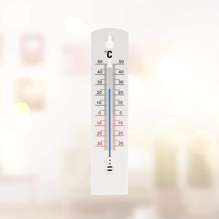 Thermomètres Analogique thermomètre intérieur extérieur de jardin 20 cm  plastique blanc de fabrication allemande. tempér 491904