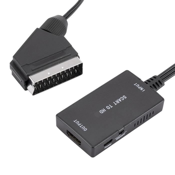 Convertisseur Péritel vers HDMI Qumox Adaptateur Scart vers HDMI 1080P HD  pour DVD, Sky Box, STB, etc. - Adaptateur et convertisseur - Achat & prix