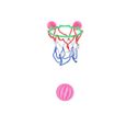 8 pièces Mini basket-ball jeu temps de bain jouet salle de fournitures accessoires  PANIER DE BASKET-BALL - PANNEAU DE BASKET-BALL-2