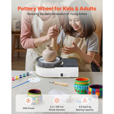 Mini Tour De Poterie électrique Avec Vitesse Réglable - Plateau 5,2 Cm - Inclus Outils Sculpture - 220V