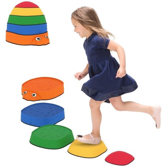 Lot De 6 Pierres D'Équilibre Empilables – Jeu De Coordination Intérieur/Extérieur Pour Enfants Dès 3 Ans, Fond Antidérapant