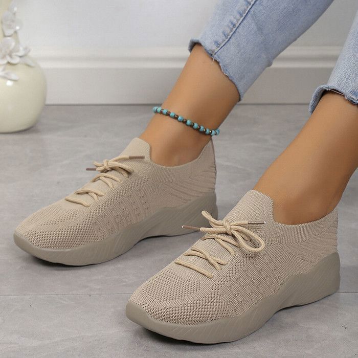 Baskets Legeres Respirantes et Antiderapantes pour Femme Chaussures de Tennis Confortables a Enfiler Decontractees Kaki E50171 Blanc Cdiscount Chaussures