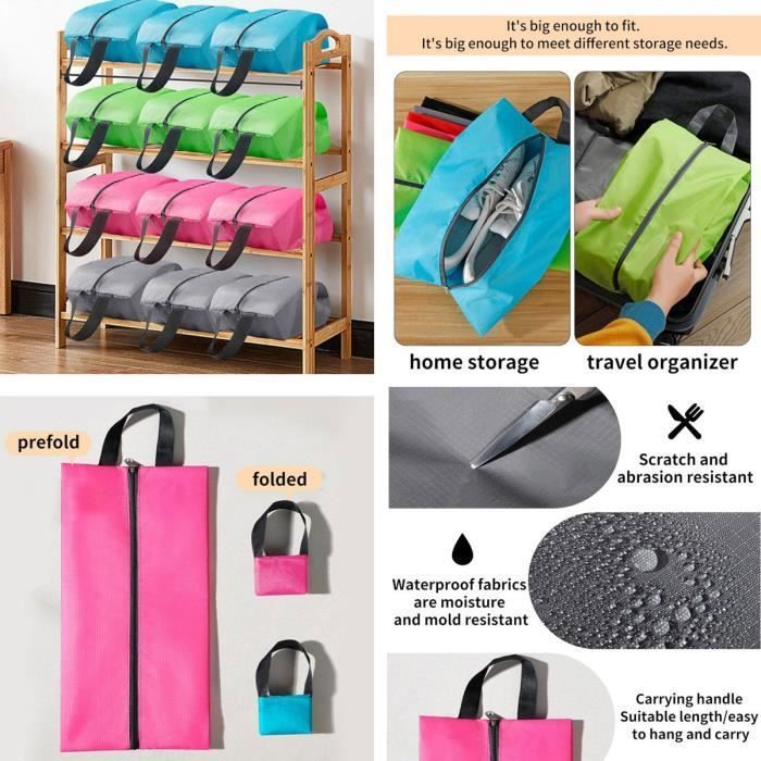 Sac à Chaussures de Voyage,Sac de Rangement avec Fermeture clair
