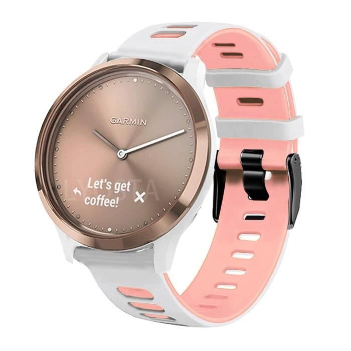 Noir bleu 20mm vivoactive 3 3t Bracelet en silicone pour Garmin