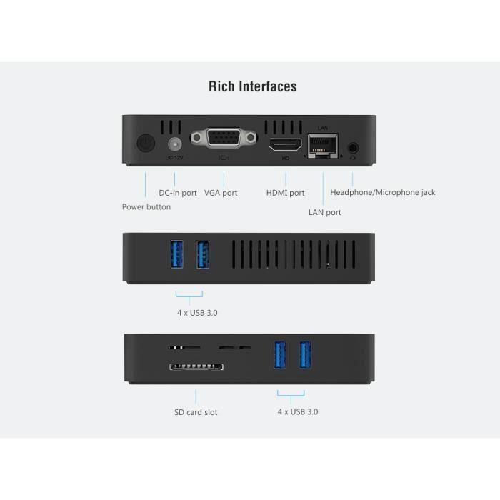 MII-V Mini PC Intel Apollo Lake Celeron J33552