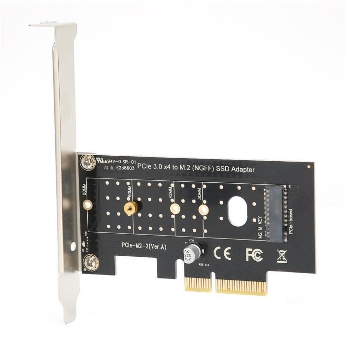 Riser Interface Interface Riser Card Carte adaptateur PCIE 3.0 X4 vers M.2 NVMe SSD ...
