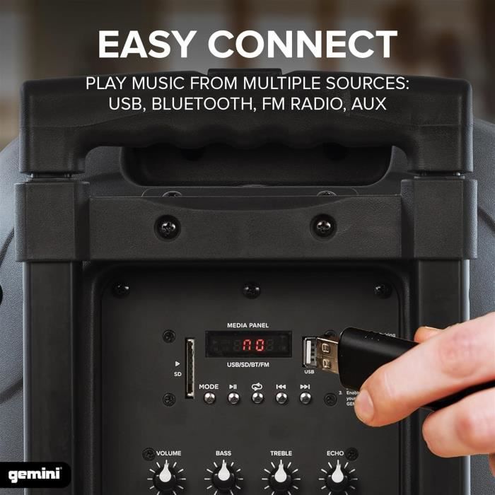 4 Micros sans fil avec Enceinte Sono Karaoké 1000w portable et autonome +  batterie rechargeable - BLUETOOTH USB RADIO FM - Cdiscount TV Son Photo