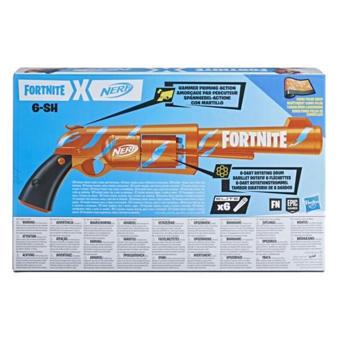 Nerf Fortnite Dg 15 Fléchettes Tambour Rotatif Blaster Nerf Fortnite DG - 15 Fléchettes, Tambour Rotatif, Action Pompe Et Slam-fire Jouet Fortnite Officiel