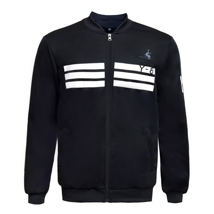 Veste Pantalon Survetement Homme Ensemble de Marque Luxe Blouson Sports Manteau Jogging Grande Vetements Masculin Noir Noir Cdiscount Pret a Porter