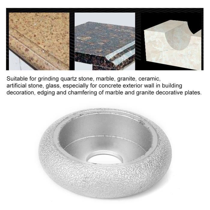 Hilitand 7.3cm Diamond Grinding Wheel - Brazed Concave Wheel For Stone, Ceramic, Glass