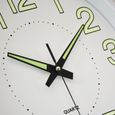 12 pouces / 30 simple horloge murale décorative mouvement lumineuse pour la maison salon (noir)   HORLOGE - PENDULE-3