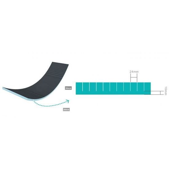 Panneau de construction Pr/éd/écoup/é 1250x600x30mm pour r/éaliser des arrondis extrud/é XPS