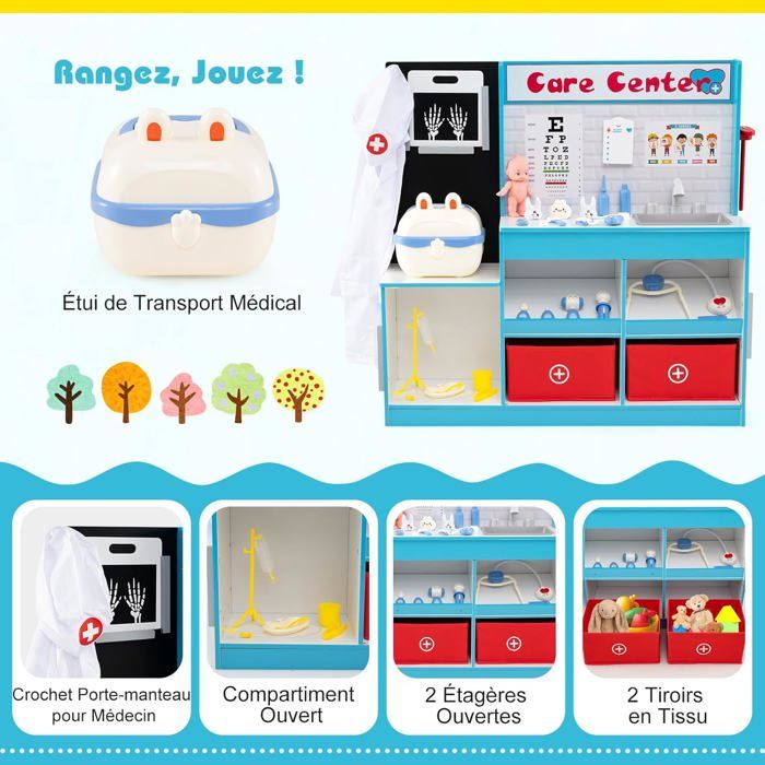 Cuisine de Jeu pour Enfants de 3+ Ans Jouets en Bois Machine à Glaçons Cuisine de Jeu pour Enfants de 3+ Ans Jouets en Bois Machine à Glaçons