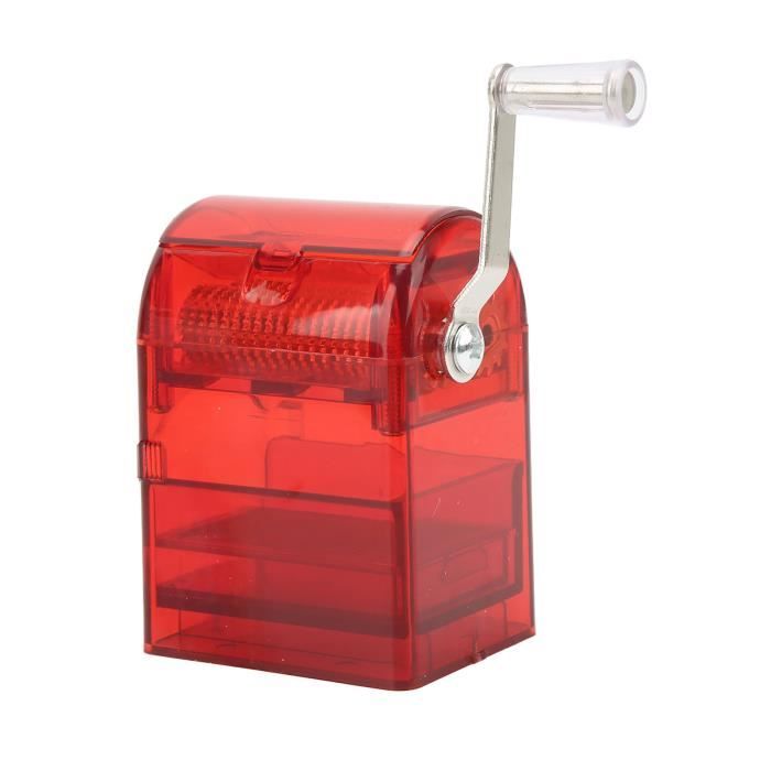 Cikonielf moulin à tabac Broyeur à cigarettes en plastique broyeur à  manivelle à main (rouge)