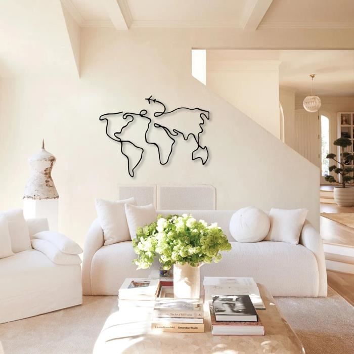 Décoration murale carte du monde J-LINE vente en ligne @ LIVING-shop  boutique