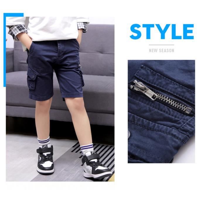 Short Cargo Garçon Lupilu – Coton Bleu – Taille 2-3 Ans – Cordon – Très Bon état