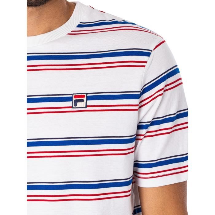 T shirt fila a hot sale rayure