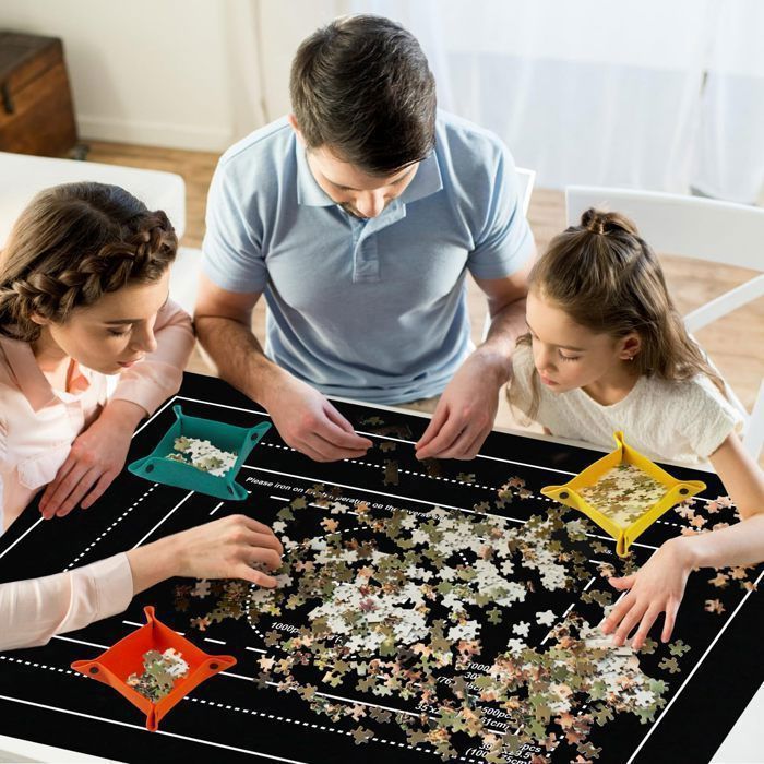 MOZOOSON Tapis Puzzle 2000 Pieces Pliable, Plateau Puzzle Portable, Surface Antidérapante, Rangement Jigsaw avec 8 Trieur | Votre wishlist sur