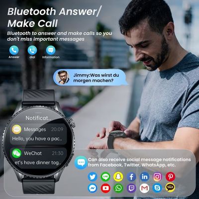 Montre Connectée Femme Homme Avec Appel Bluetooth, 2,0 Hd Smartwatch, 100+ Sportifs, Moniteur