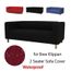 Housse De Canape 2 Places Elastique Coton Serge Pour Ikea Klippan Noir Achat Vente Housse De Canape Cdiscount
