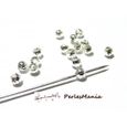 Lot 50 Perle Cube 3mm Argente Acrylique perle intercalaire creation bijoux