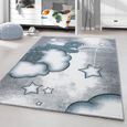HomebyHome Tapis pour enfant  poils courts Teddy Bear  Tapis pour chambre denfant chambre de bb  Gris blanc chin  Taille  120[18167]-0