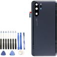 Vitre arrière P30 Pro Noir Huawei Coque cache batterie + Lentilles caméra + Kit outils 13 pièces-0