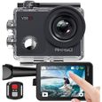 Caméra Sport 4K Etanche WiFi – AKASO Action Caméra Sportive Ultra Full HD Stabilisateur avec Télécommande Écran Tactile 30fps Angle-0