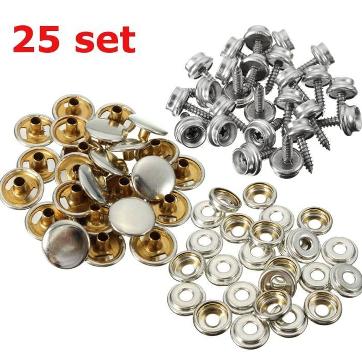25 Set Bouton Pression Douille Vis Bateau Auvent Fixation Achat Vente Vis Cache Vis 25 Set Bouton Pression Doui Cdiscount