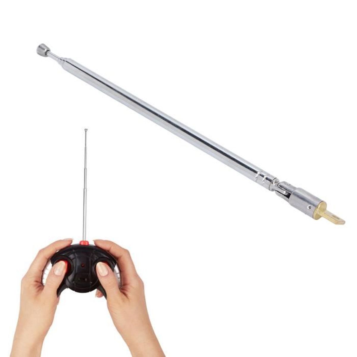 Antenne Télescopique En Acier Inoxydable – 120 Cm Déployée, 10 Sections – Pour Radio FM/AM, Signal Renforcé