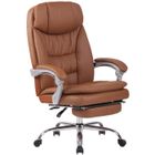 CLP Fauteuil de bureau XL Troy similicuir , Marron clair